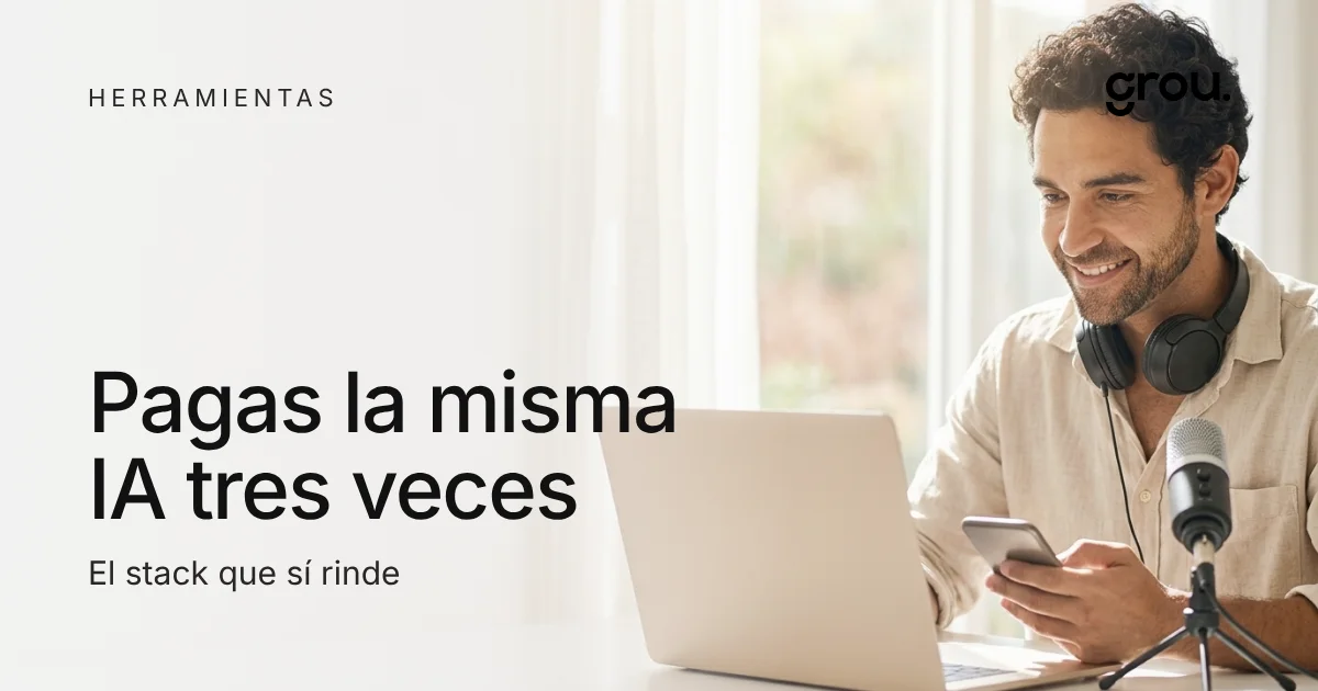 Herramientas IA para creadores: el stack que sí paga en 2026